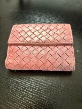 Bottega Veneta Intrecciato Nappa Leather Flap Wallet – Petal Pink